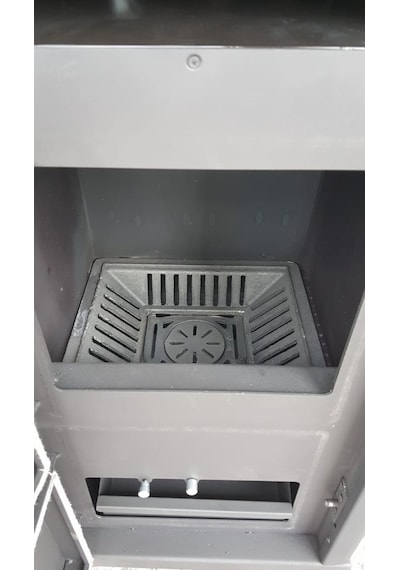 Mat Siyah Lotus Odun Kömür Sobası Kaloriferli Hydro Dorello Vera Dk-25 Kuzineli, Şömineli Katı Yakıt