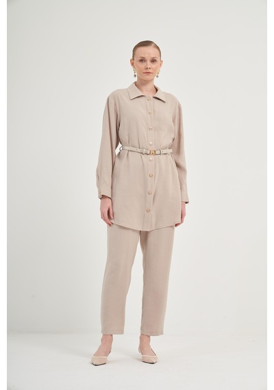 FTZ Women Ftz Pantolonlu Takım Taş 31035 Taş