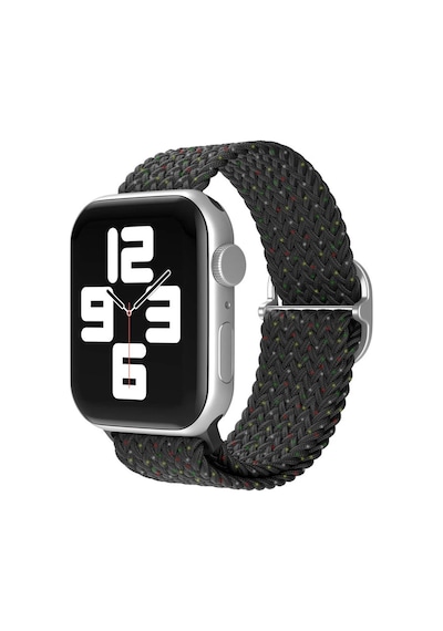 Newface - 386 - Apple Watch Uyumlu 42mm Star Kordon - - Csmo-tex - Benekli Siyah