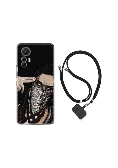 Xiaomi 12 Lite Kılıf İpli Boyun Askılı Desenli Silikon Bang Bang 1689
