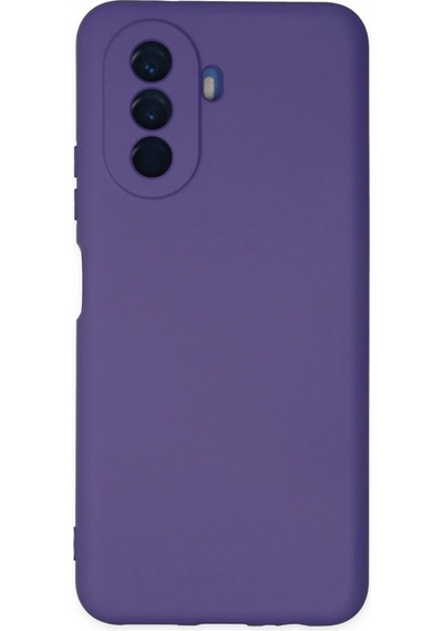 Huawei Nova Y70 Kılıf Nano İçi Kadife Silikon - Mor Düz Renkli