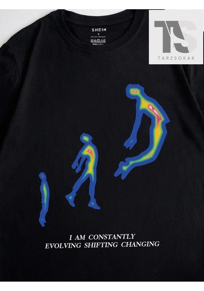 Tarzsokak Erkek Slogan Ve Karakter Baskılı T-shirt Siyah