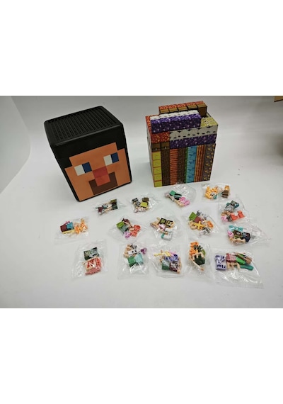 Steve Kutulu Minecraft Manyetik Blok Seti - 300 Parça + 15 Karakter
