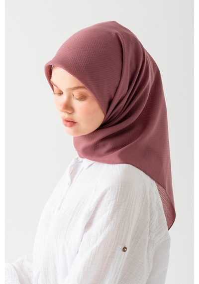 Nisanca Soft Pamuk Jakarlı Eşarp Doğal Dokulu, Hafif Ve Nefes Alan Kumaş- Bambu Kraş Eşarp Yumuşak Dokulu Düz Renk Eşarp, Tesettür Eşarp Mürdüm
