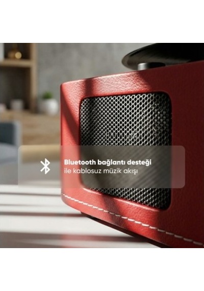 Kırmızı Usb, Rca Ve Bluetooth Destekli Ses Sistemi