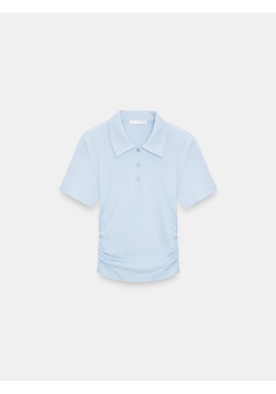 Dilvin 32614 Polo Yaka Top-açık Mavi
