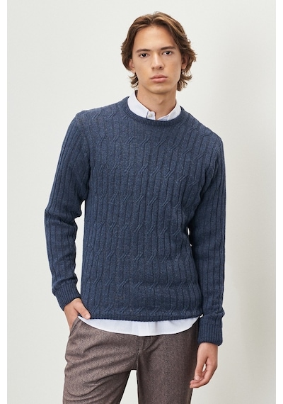 AC&Co / Altınyıldız Classics Erkek Havacı Mavi Standart Fit Normal Kesim Bisiklet Yaka Jakarlı Yünlü Triko 4A4923100209HVMXXL Mavi AC&Co / Altınyıldız Classics Erkek Havacı Mavi Standart Fit Normal Kesim Bisiklet Yaka Jakarlı Yünlü Triko 4A4923100209HVMXXL Mavi