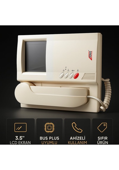 Audıo 001561 Bus Plus 3.5 Renkli Görüntülü Diafon Monitörü Ahizeli