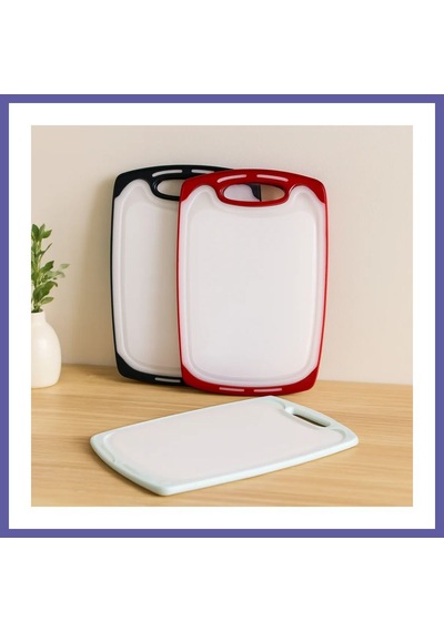 Bezos Kesim Panosu 31x20 Cm - Plastik, Kaymaz Silikon Kenarlı, 10 Mm Nıda Çok Renkli
