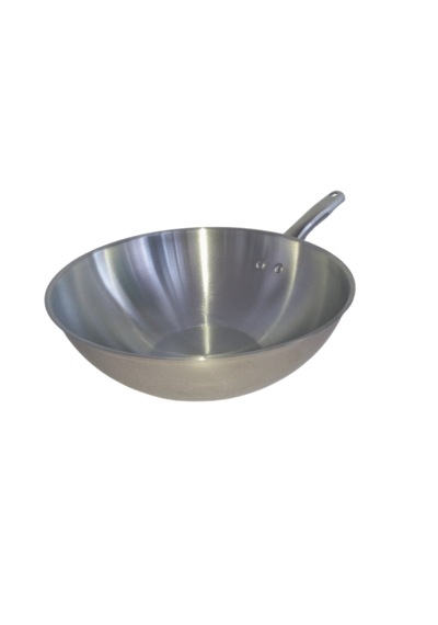 Akdeniz 28 Cm Metal Kulplu Çelik Wok Tava Paslanmaz Çelik