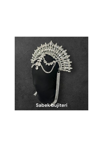 Royal Veil-alınlıklı After Party Gelin Tacı,kına,nişan,söz,after,bride,party Taç Beyaz - 735420606 Beyaz