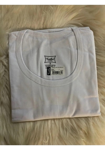 Tutku Erkek Bisiklet Yaka Yarım Kol Fanila Atlet 0103 - 6 Adet 001