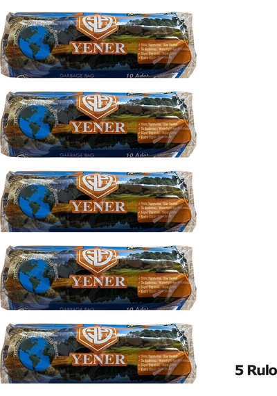 Yener Endüstriyel Jumbo Çöp Torbası Poşeti - 2 Kat - Siyah - 400 G - 80 x 110 CM -10 Adetlik 5 Rulo
