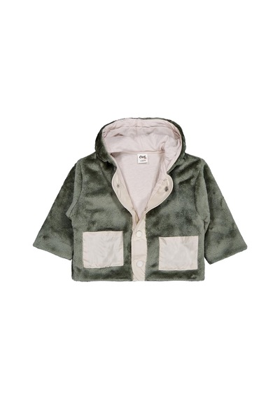 Civil Baby Kapüşonlu 6-18 Ay Hırka - Haki