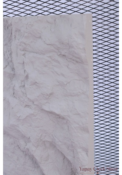 Yapay Çiçek Sitesi Boyanabilir Poliüretan Panel Kaya Model 60x120 Cm Ekru