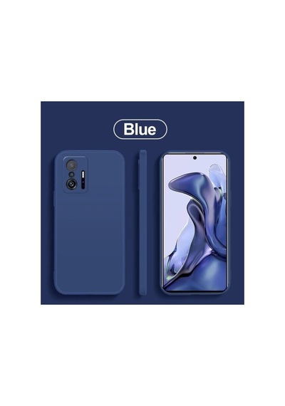 Xiaomi Mi 11t Pro Ile Uyumlu Kılıf Lansman Içi Kadife Kamera Korumalı Silikon Case Col23794-mavi