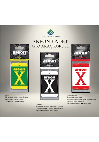 Areon 3 Adet Oto Araç Kokusu Seti 002