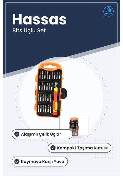 Tornavida Seti Saatçı Telefon Bits Alaşımlı Çelik Uçlu Hassas Ele