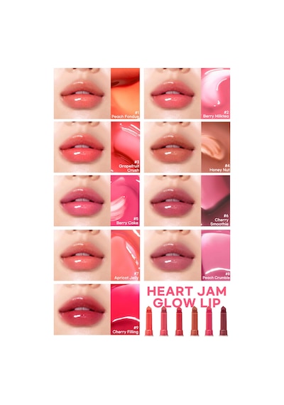Perıpera Heart Jam Glow Lip 9cherry Filling Lucky Lottery 9