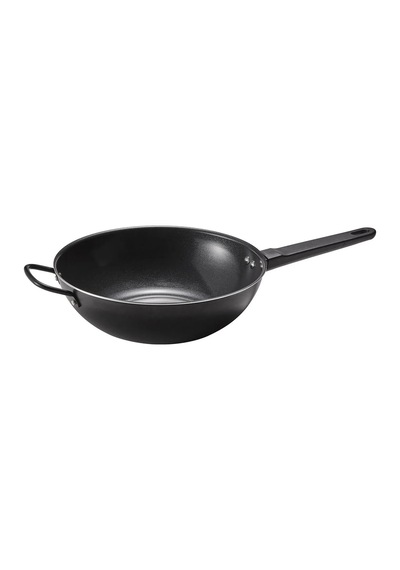 Ikea Blagylta Alüminyum Seramik Kaplama Wok Tava 28 Cm Siyah Tek Parça