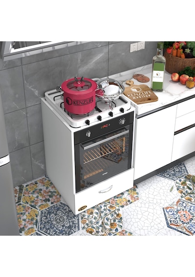 Kenzlife Ankastre Modülü Kabini Flor Byz Kapaklı Fırın Ocak Dolab