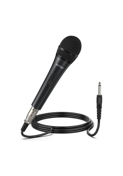 Fifine K6 Kablolu - Açma/kapama Tuşlu - Profesyonel - Vokal - Karaoke Dinamik Mikrofon