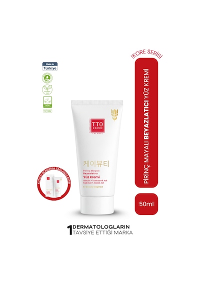 Tto Clinic Kore Serisi Pirinç Mayalı & Niacinamide Destekli Beyazlatıcı Yüz Kremi 50 Ml