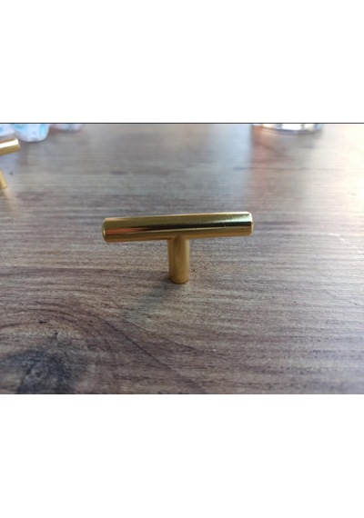 10 Adet T Tekli Kulp Gold