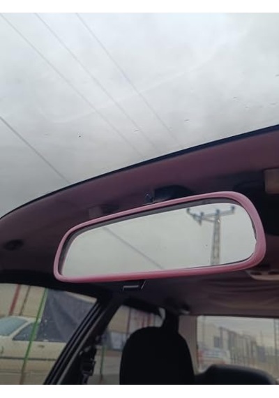 Araç İçi Dikiz Aynası Kılıfı Evrensel İç Dikiz Aynası Çerçevesi, Dekoratif Oto Aksesuar Pembe