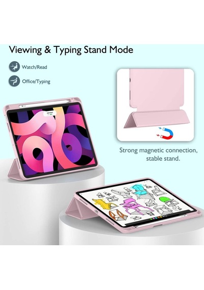 Apple Uyumlu iPad Air 11inç M2 2024 Kılıf Pen Charge Kalem Bölmeli A2902 A2903 A2904
