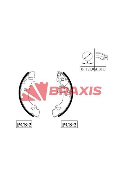 Arka Fren Balatası Pabuc Uno 70 Panda Braxıs Ac0031