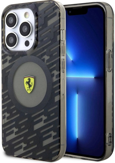 Apple iPhone Uyumlu 15 Pro Kılıf Ferrari  Lisanslı M-safe Şarj Özellikli Multi Sf Kapak