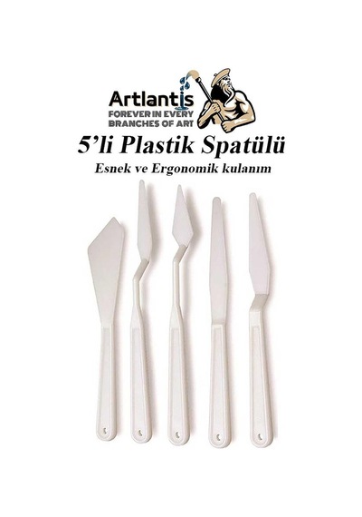 Plastik Spatül 5 Li Set Resim Ve Heykel Plastik Spatula Esnek Pla