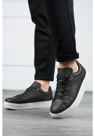 Günlük Erkek Sneaker Ayakkabı-205 Siyah - Beyaz