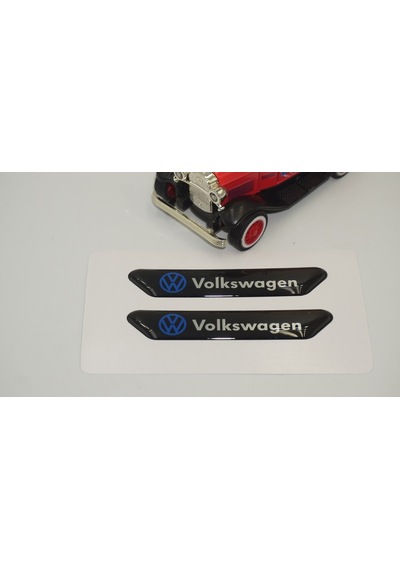 Volkswagen Logo Çamurluk Yanı Ve Ayna Metalize Damla Desen 3M Log