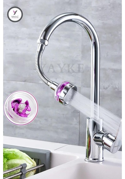 Yayke Pervaneli Flex Su Tasarruflu Mutfak Lavabo Musluk Başlığı