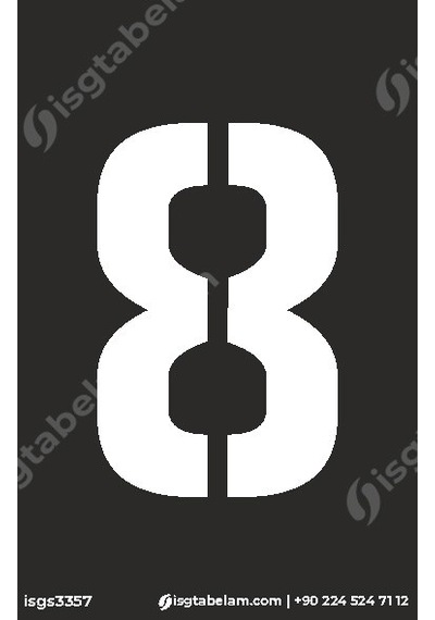 8 Rakamı Boyama Şablonu (Set1)