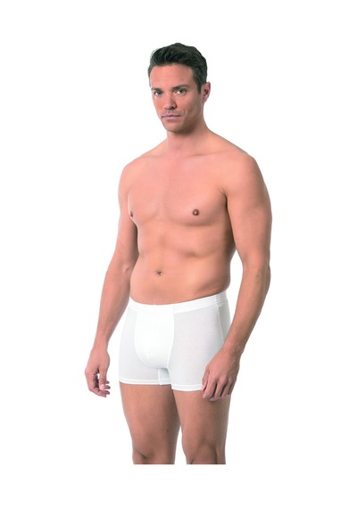 Özkan Underwear Özkan 12024 Erkek Pamuklu Likralı Süprem Esnek Rahat Boxer Şort Beyaz
