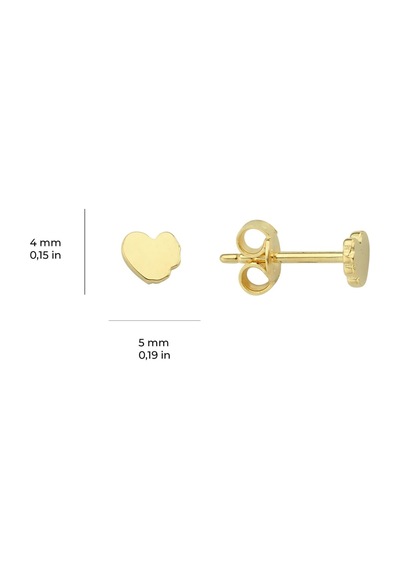 Goldkupe 14 Ayar Altın Minik Kalp Küpe 0,57 Gr-1831