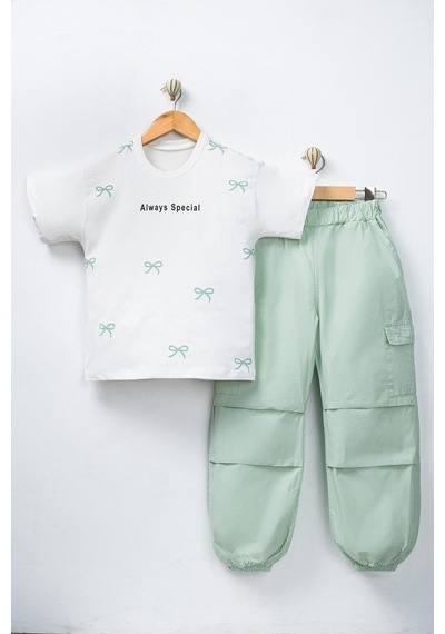 Aden Kids 10-13 Yaş Yeşil Renk Oversize Kız Çocuk Pamuk Keten Pantalonlu Alt Üst Takım Pembe Aden Kids 10-13 Yaş Yeşil Renk Oversize Kız Çocuk Pamuk Keten Pantalonlu Alt Üst Takım Pembe