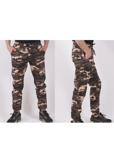 Bel-Paça Lastikli,Cepli Kamuflaj Pantolon-91000-1