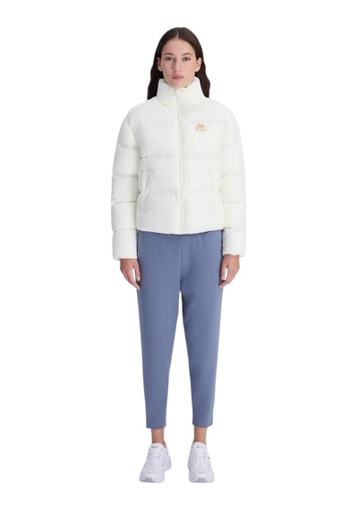 Kappa Authentic Arya Kadın Beyaz Regular Fit Şişme Mont Beyaz