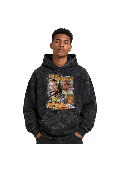 Sevbano Hızlı Ve Öfkeli Paul Walker Brian O Conner Unisex Oversize Yıkama Siyah