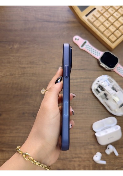 Apple iPhone 17 Pro Max Uyumlu Süper İnce Mat Ultra Thin Silikon Kılıf Lacivert
