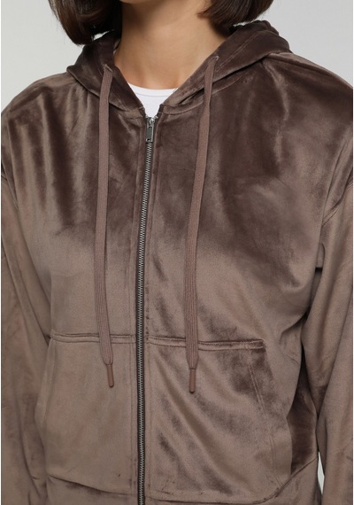 Colin's Colins Slim Fit Fermuarlı Düz Kadın Kahverengi Sweatshirt Cl1083234 Q1.v2 Brw