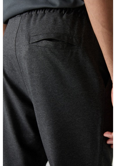 Tommy Life Antrasıt Melanj Pamuklu Yumuşak Dokulu Comfort Fit Nakışlı Erkek Jogger - 82123 Antrasit - Melanj