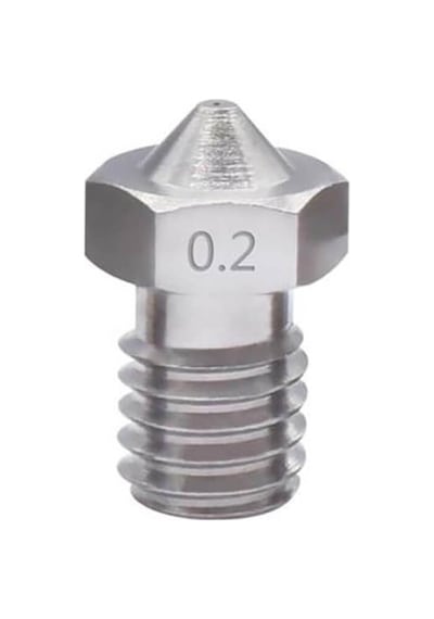 Koodmax 3d Yazıcı E3d V5-v6 Mk8 Extruder 1.75mm / 0.2mm Paslanmaz Çelik Nozzle M6