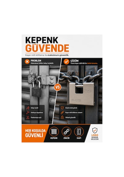 Ym-1070r 70 Mm Kayar Milli Asma Kilit Çelik Gövde Kapı, Zincir Ve Kepenk Kilidi