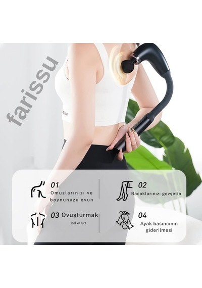 U-bükümlü Lcd Ekranlı Profesyonel Masaj Aleti 9 Hız / 9 Mod, 4 Masaj Başlığı Renkli