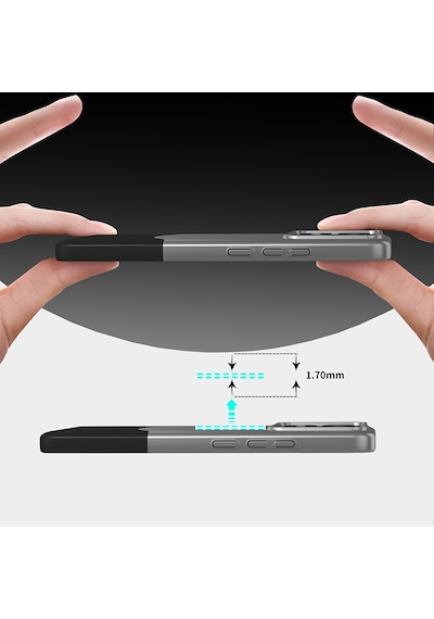 Goocamp Poco X6 Pro Kılıf Mıknatıslı Duble Kapak - Gri Gri